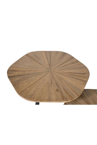 3 tables d’appoint gigognes en teck - 54 x 36 x 54/54 x 39 x 54/54 x 44 x 54 cm