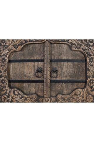 Buffet 4 portes en manguier massif - 180 x 45 x 92 cm