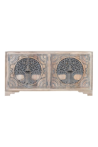 Buffet 4 portes en manguier - 180 x 90 x 40 cm