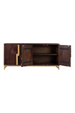 Buffet 4 portes en manguier massif - 175 x 80 x 42 cm