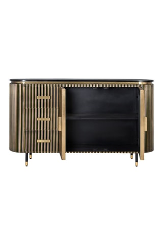 Buffet 2 tiroirs en manguier - 86 x 150 x 40 cm