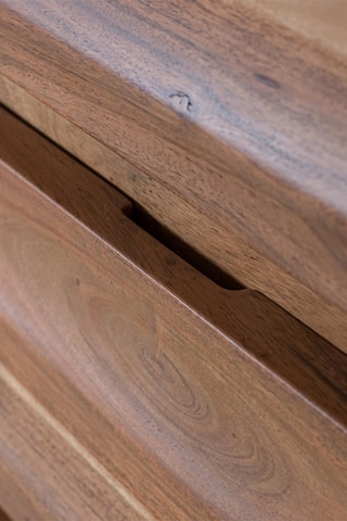 Commode 6 tiroirs en acacia - 86 x 110 x 40 cm