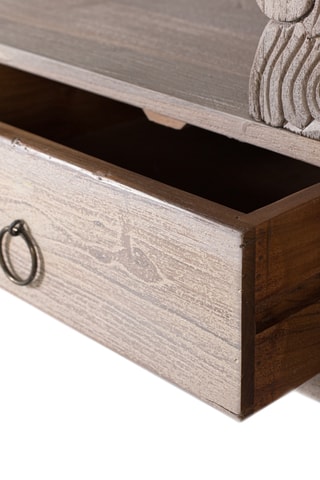 Meuble TV 1 porte 2 tiroirs en chêne - 150 x 61 x 40 cm