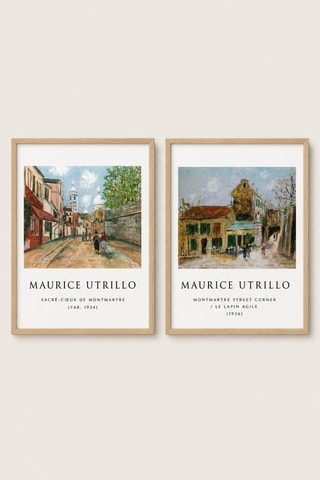 2 cuadros Maurice Utrillo - 35 x 50 cm