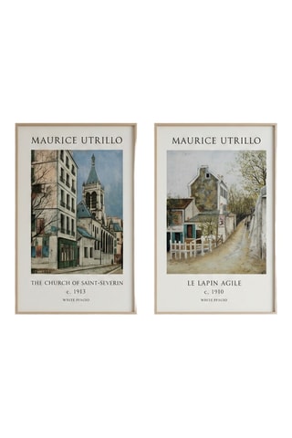 2 cuadros Maurice Utrillo - 20 x 30 cm