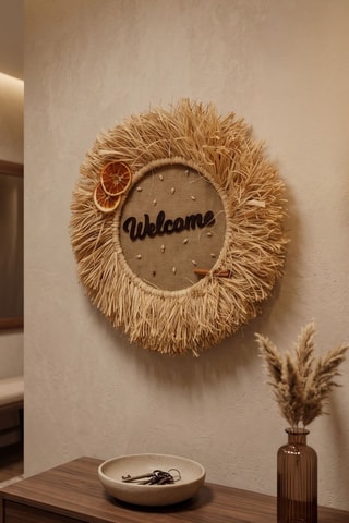 Décoration murale - 40 x 40 cm - Naturel