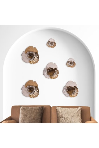 6 décorations murales - 2 x (20 x 5,5 x 20)/2 x (35 x 8 x 35) et 2 x (40 x 8 x 40) cm
