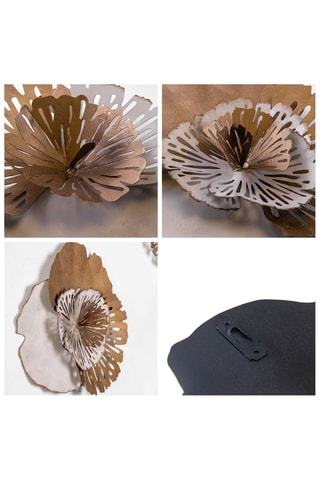 6 décorations murales - 2 x (20 x 5,5 x 20)/2 x (35 x 8 x 35) et 2 x (40 x 8 x 40) cm