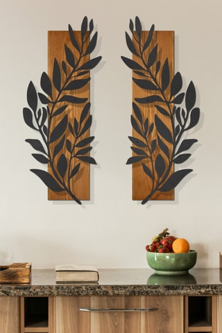 2 décorations murales - 26 x 4 x 62 cm