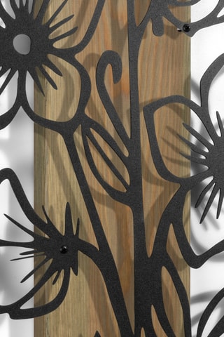 Décoration murale en bois - 42,5 x 4 x 65 cm