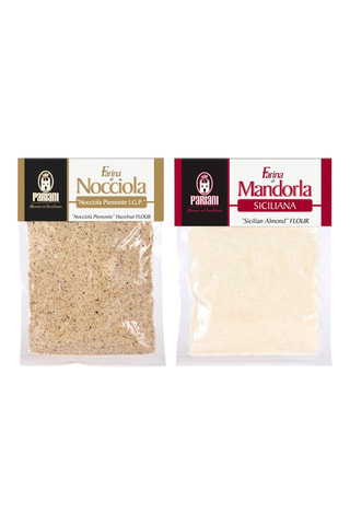 Poudre de noisette "Nocciola Piemonte IGP" et Poudre d'Amande de Sicile - 2 x 150 g
