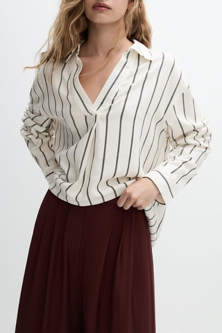 Pantalon wide legs taille haute - Marron
