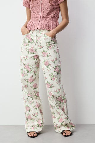Pantalon wide legs - Ecru