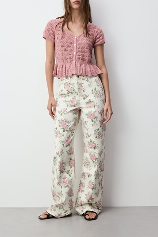 Pantalon wide legs - Ecru