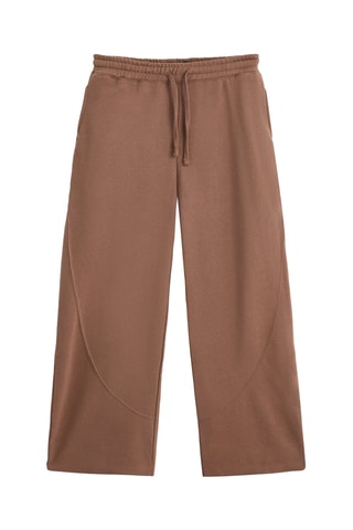 Pantalon taille haute - Marron