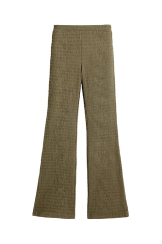 Pantalon flare taille haute - Vert olive