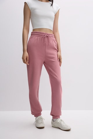 Jogging taille haute - Rose