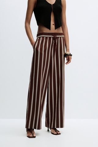 Pantalon wide legs - Marron