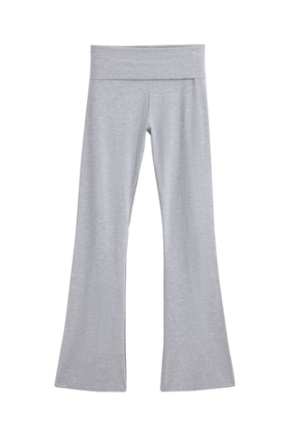 Pantalon taille haute - Gris clair
