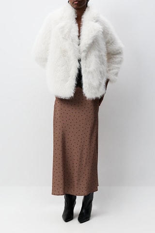 Veste en fourrure synthétique - Blanc