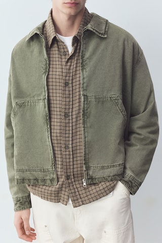 Veste en jean - Vert foncé