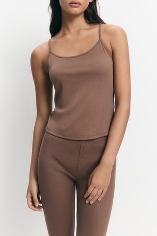 Top de pyjama - Marron