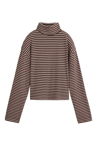 Top - Marrone e bianco