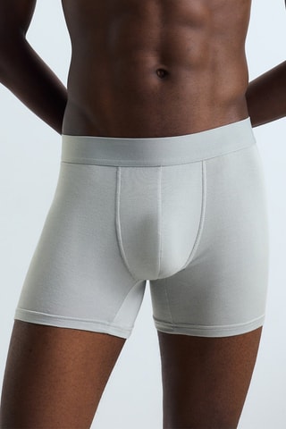3 boxers - Blanc, vert clair et gris foncé