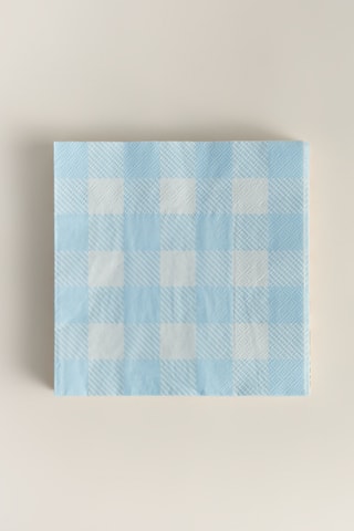 20 serviettes - Blanc et ciel
