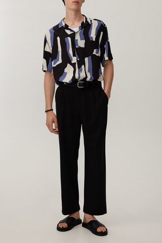 Chemise - Noir et bleu