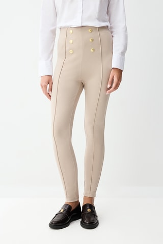 Legging taille haute - Beige clair