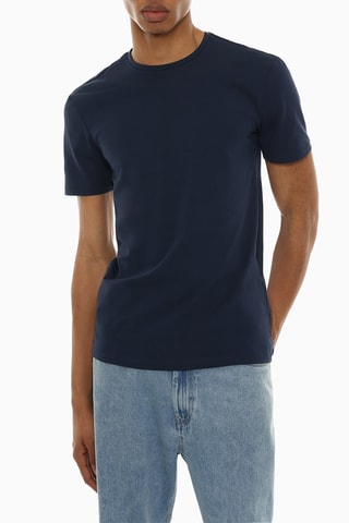 T-shirt slim - Bleu foncé