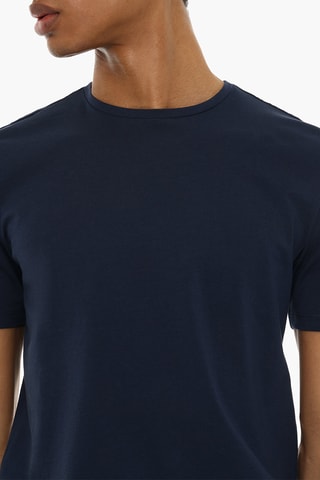 T-shirt slim - Bleu foncé