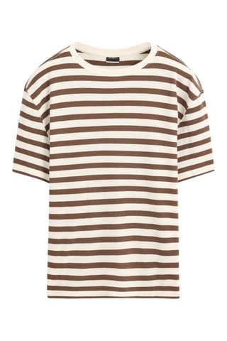 T-shirt - Ecru et marron