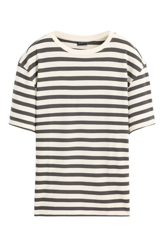 T-shirt - Ecru et anthracite