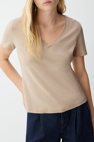 T-shirt slim - Beige