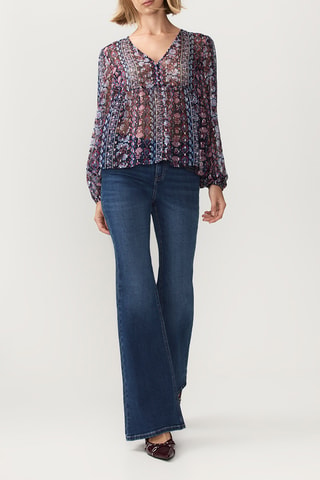 Blouse - Rouge et noir