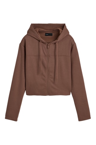 Felpa con cappuccio - Marrone