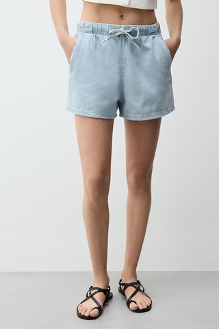 Short en jean - Bleu