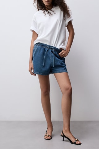 Short en jean - Bleu