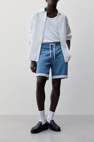 Bermuda en jean - Bleu