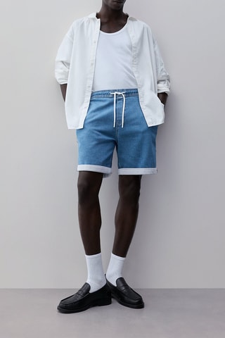 Bermuda en jean - Bleu