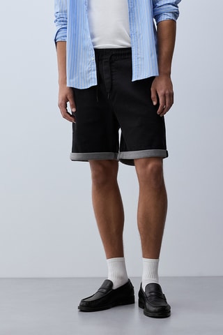 Bermuda en jean - Noir