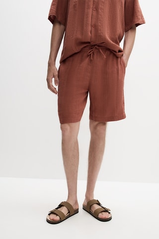 Chemise et bermuda - Rouge brique