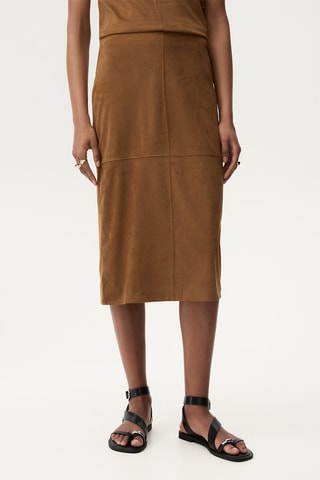 Jupe droite - Marron