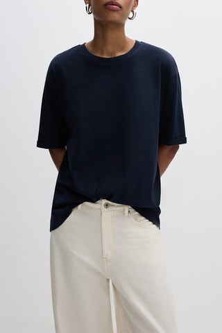 T-shirt oversize - Bleu marine