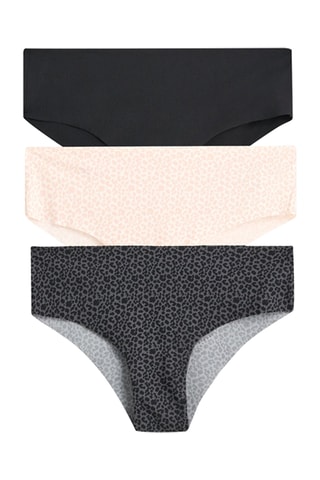 3 culottes - Gris et rose clair