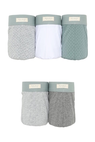 5 slips - Vert et blanc