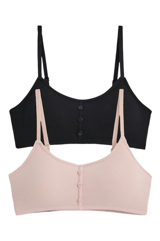 2 brassières - Noir et rose