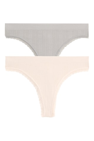 2 strings - Gris et nude